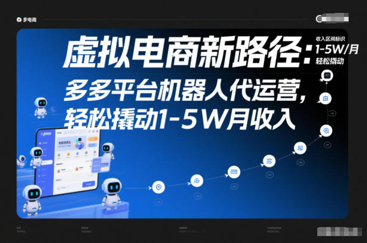 虚拟电商新路径：多多平台机器人代运营，轻松撬动1-5W月收入【揭秘】-米创网