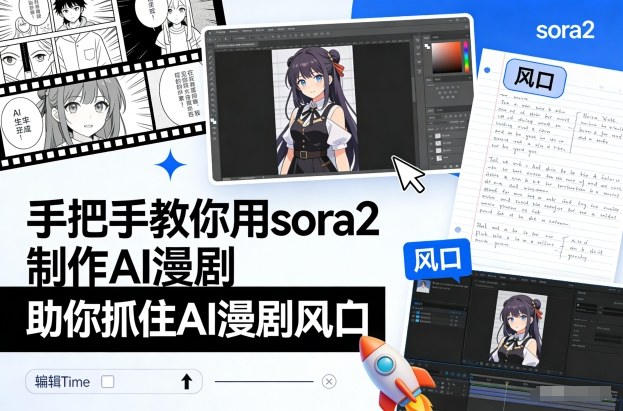 手把手教你用sora2制作AI漫剧，助你抓住AI漫剧风口-米创网