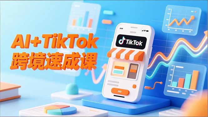 AI+TikTok跨境速成课，智能翻译、店铺定位、流程拆解，7天高效上线运营-米创网