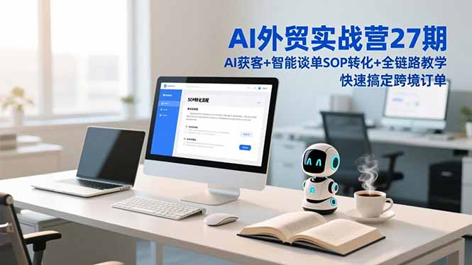 AI外贸实战营27期，AI获客+智能谈单+SOP转化+全链路教学，快速搞定跨境订单-米创网