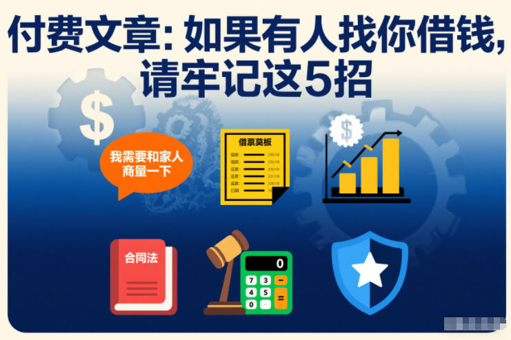付费文章：如果有人找你借钱，请牢记这5招-米创网