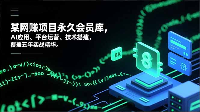 网赚项目永久会员库，AI应用、平台运营、技术搭建，覆盖五年实战精华-米创网