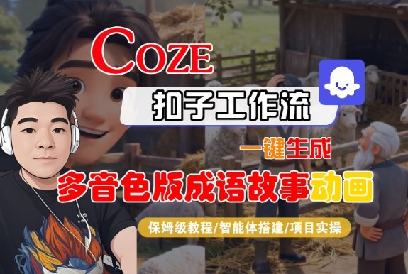Coze扣子智能体工作流一键生成“多音色版成语故事“动画，全流程保姆级教学-米创网
