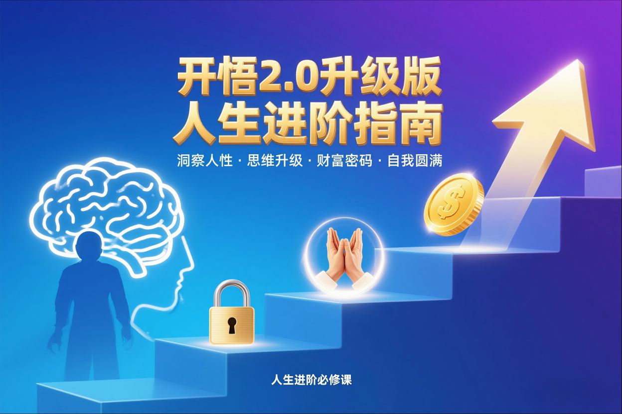开悟2.0升级版人生进阶指南，洞察人性-思维升级-财富密码-自我圆满-米创网