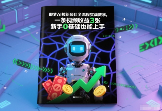 即梦AI拉新项目全流程实战教学，一条视频收益3张，新手0基础也能上手-米创网