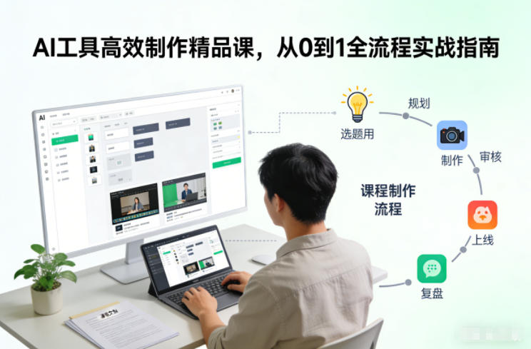 AI工具高效制作精品课，从0到1全流程实战指南-米创网