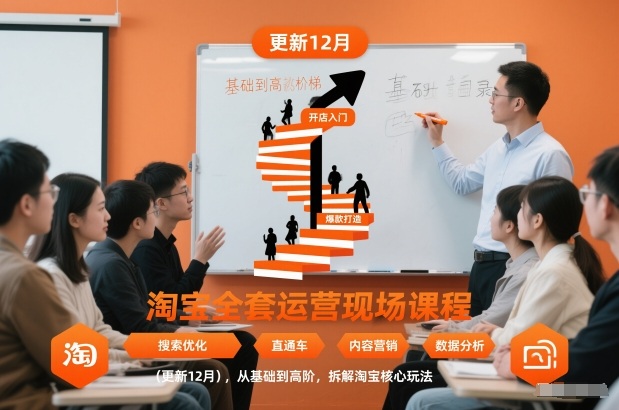 淘宝全套运营现场课程(更新12月)，从基础到高阶，拆解淘宝核心玩法-米创网