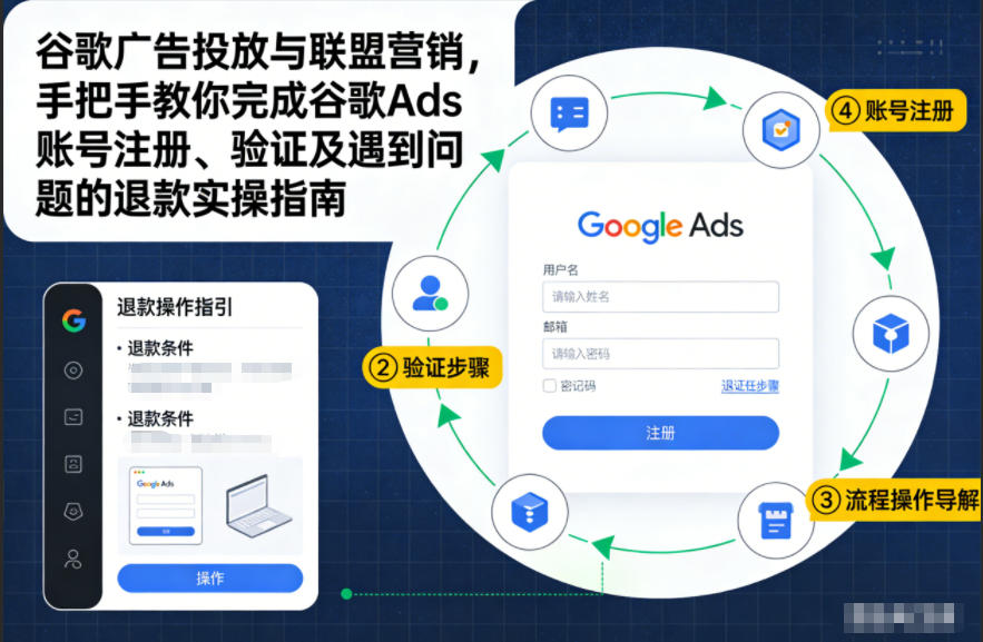 谷歌广告投放与联盟营销，手把手教你完成谷歌Ads账号注册、验证及遇到问题的退款实操指南-米创网