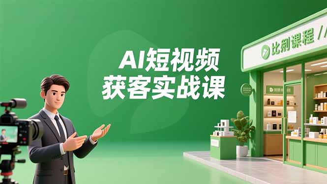 AI短视频获客实战课，数字人创作、实体行业应用、精准引流，30天获取客源月入6万+-米创网