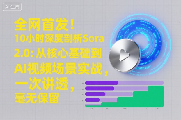 全网首发！10小时深度剖析Sora 2.0：从核心基础到AI视频场景实战，一次讲透，毫无保留-米创网