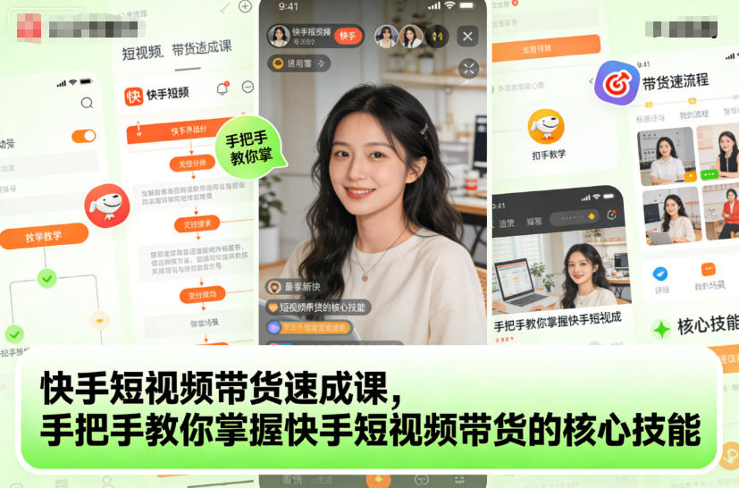 快手短视频带货速成课，手把手教你掌握快手短视频带货的核心技能-米创网