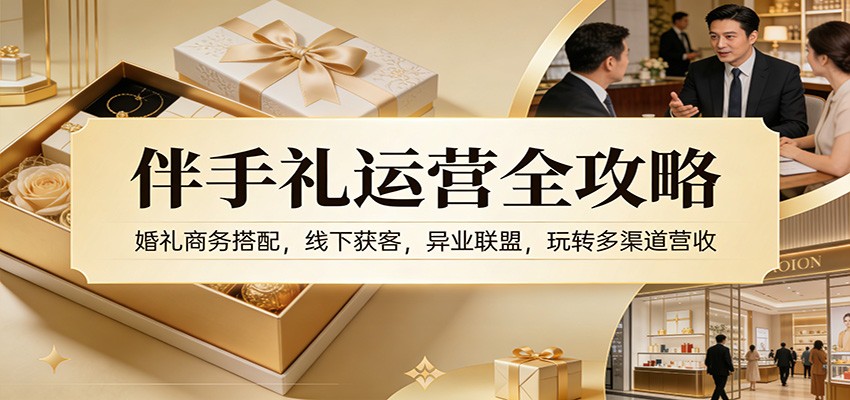 伴手礼运营全攻略：婚礼商务搭配，线下获客，异业联盟，玩转多渠道营收-米创网