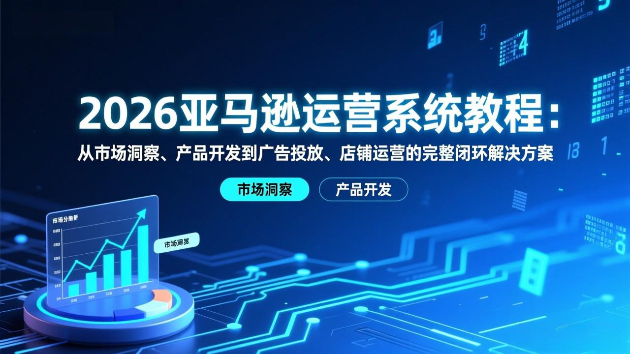 2026亚马逊运营系统教程：从市场洞察、产品开发到广告投放、店铺运营的完整闭环解决方案-米创网