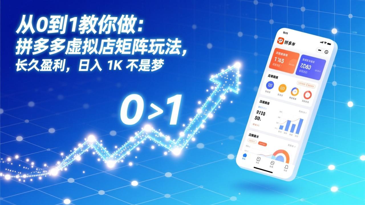 从0到1教你做：拼多多虚拟店矩阵玩法，长久盈利，日入 1K 不是梦-米创网