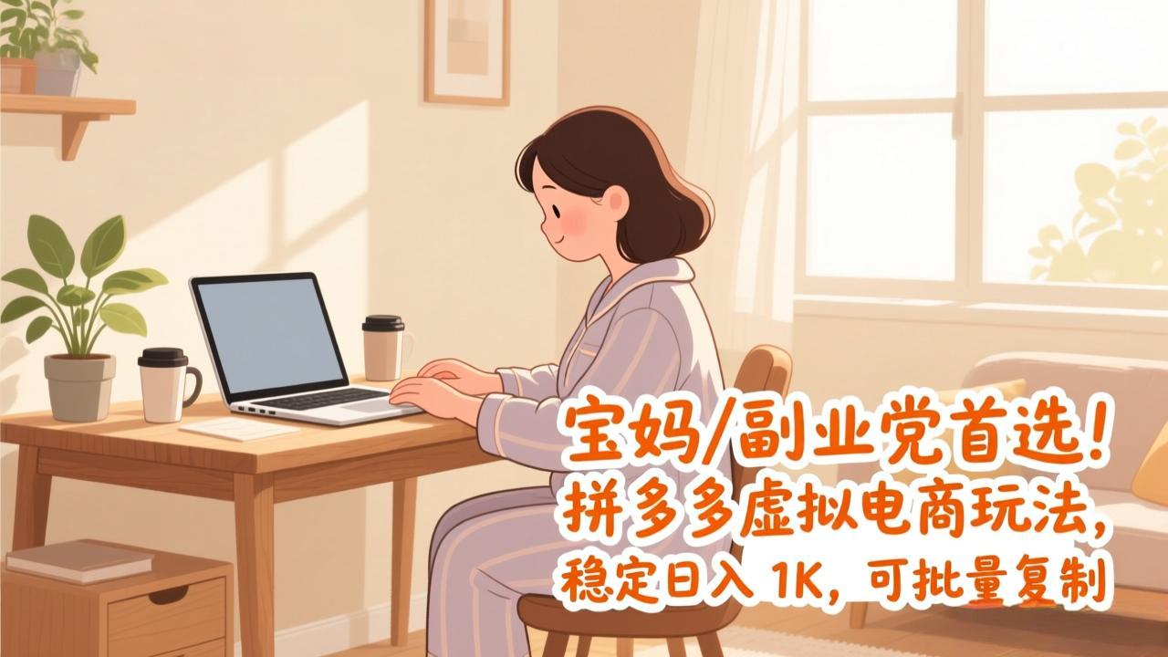 宝妈 / 副业党首选！拼多多虚拟电商玩法，稳定日入 1K，可批量复制-米创网