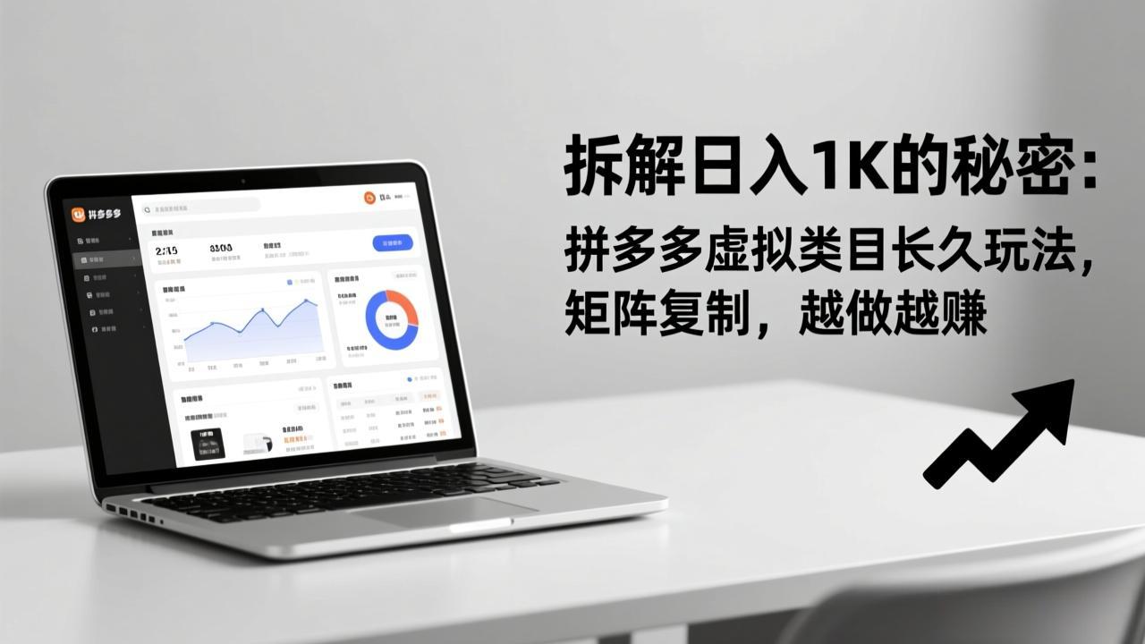 拆解日入 1K 的秘密：拼多多虚拟类目长久玩法，矩阵复制，越做越赚-米创网