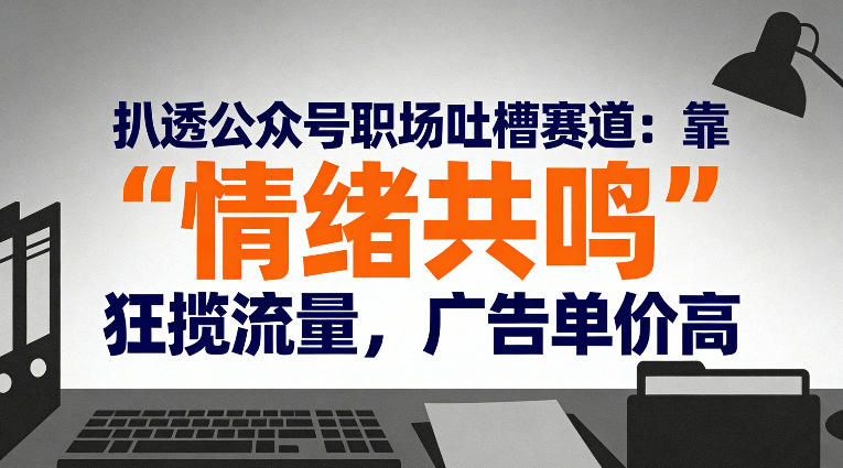扒透公众号职场吐槽赛道：靠“情绪共鸣”狂揽流量，广告单价高-米创网