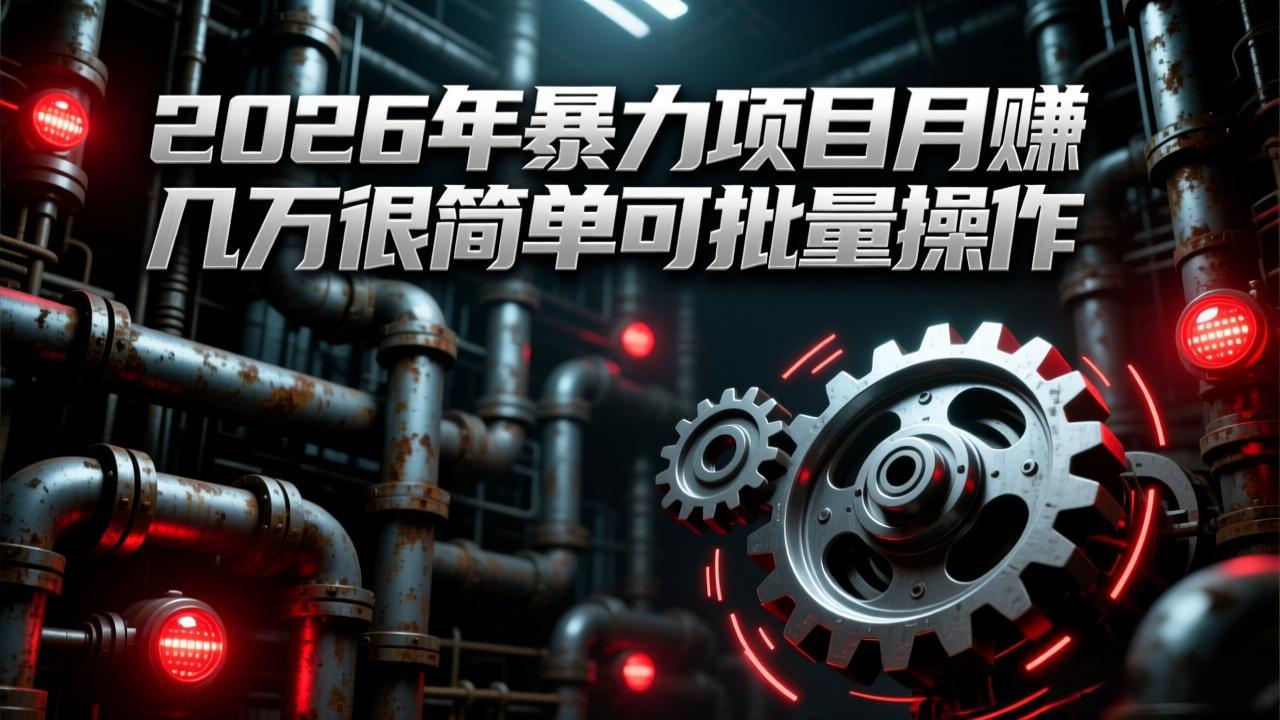 2026年暴力项目月赚几万很简单可批量操作，成本低，利润大-米创网