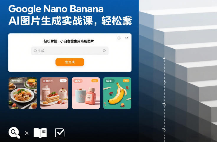 Google Nano Banana AI图片生成实战课，轻松掌握，小白也能生成商用图片-米创网