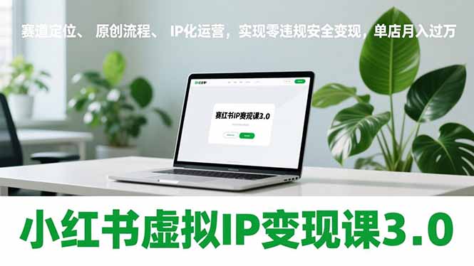 小红书虚拟IP变现课3.0，赛道定位、原创流程、IP化运营，实现零违规安全变现，单店月入过万-米创网