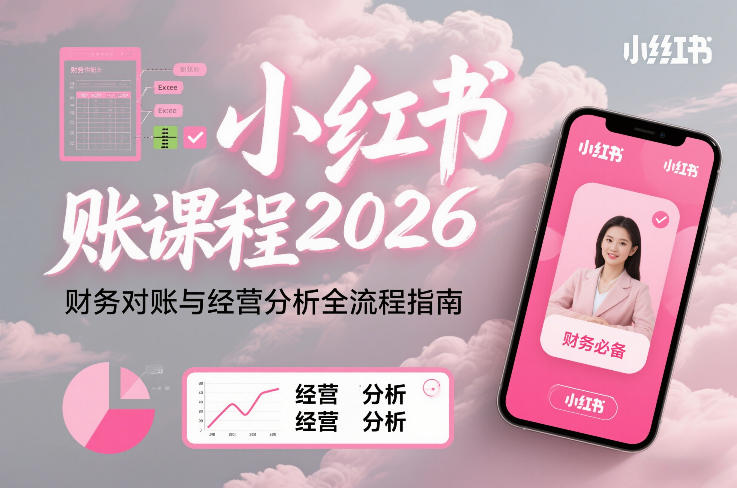 小红书对账课程2026，财务对账与经营分析全流程指南-米创网
