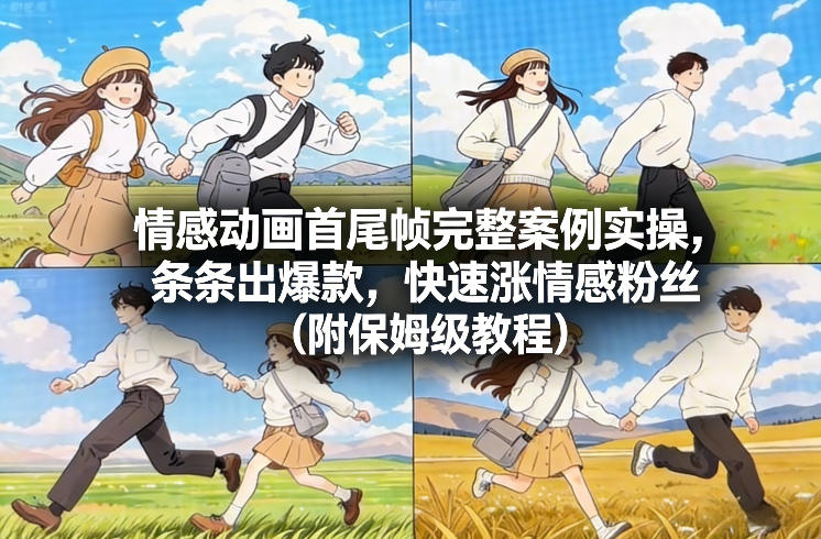 情感动画首尾帧完整案例实操，条条出爆款，快速涨情感粉丝(附保姆级教程)-米创网