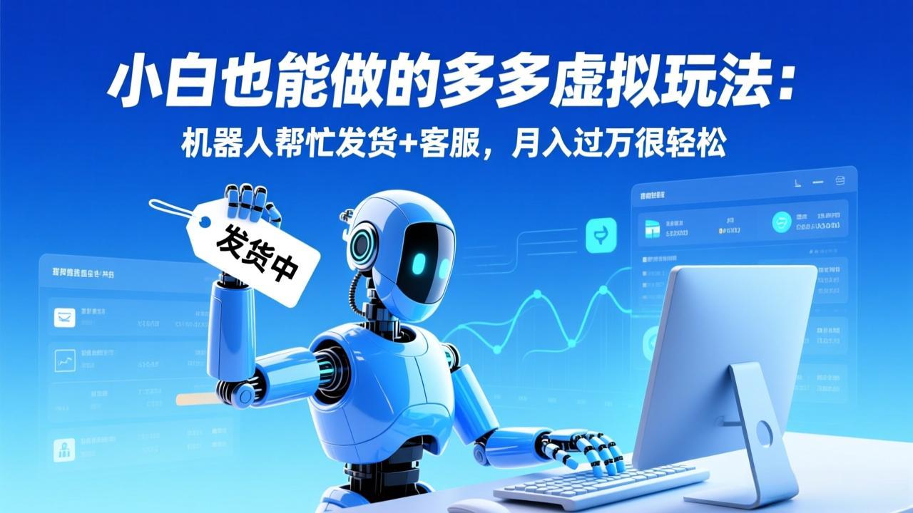 小白也能做的多多虚拟玩法：机器人帮忙发货+客服，月入过万很轻松-米创网