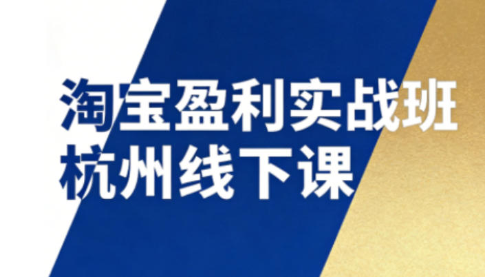 淘宝盈利实战班杭州线下课12月26-28日(音频+字幕)，帮你掌握SOP流程+12门核心技术-米创网
