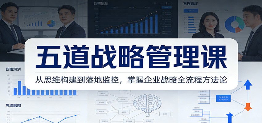 五道战略管理课：从思维构建到落地监控，掌握企业战略全流程方法论-米创网