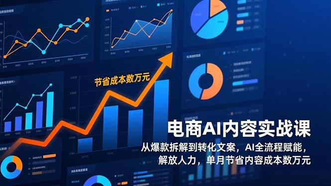电商AI内容实战课，从爆款拆解到转化文案，AI全流程赋能，解放人力，单月节省内容成本数万元-米创网