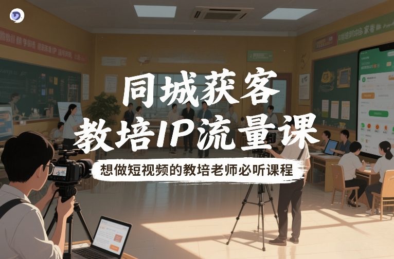 同城获客，教培IP流量课，想做短视频的教培老师必听课程-米创网