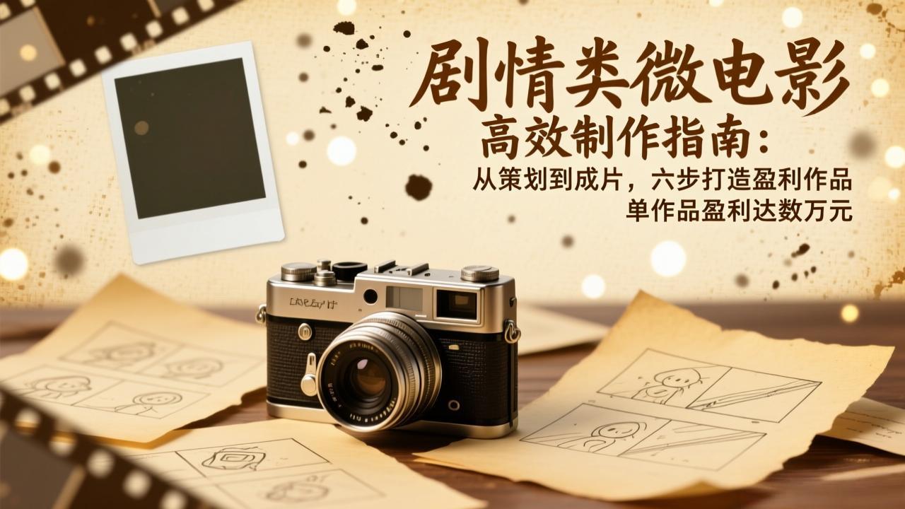 剧情类微电影高效制作指南：从策划到成片，六步打造盈利作品，单作品盈利达数万元-米创网