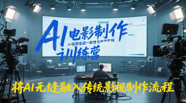 AI电影制作训练营，掌握AI视频生成一致性与电影剪辑，将AI无缝融入传统影视制作流程-米创网