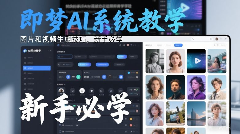 即梦AI系统教学，图片和视频生成技巧，新手必学-米创网