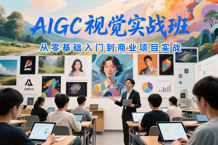 AIGC视觉实战班，从零基础入门到商业项目实战-米创网
