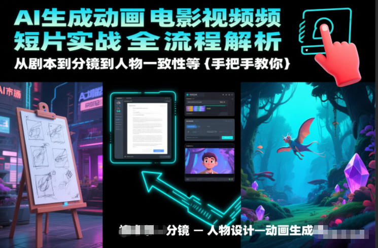 AI生成动画电影视频短片实战全流程解析，从剧本到分镜到人物一致性等手把手教你-米创网