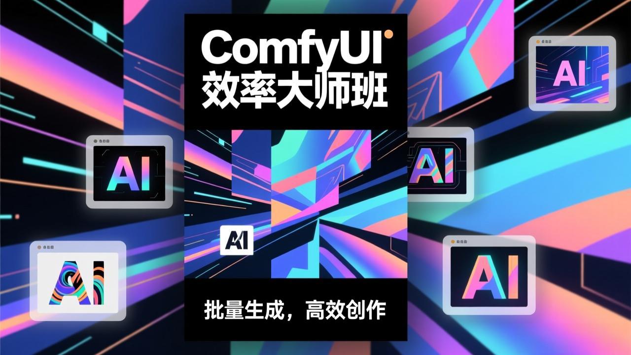 ComfyUI效率大师班：工作流搭建，批量生成，将个人AI出图效率提升5-10倍，月接单收入1-3万-米创网