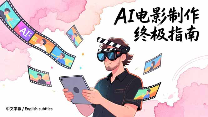 AI电影制作终极指南：从创意到成片，系统掌握智能影视全流程实战课(中英字幕-米创网