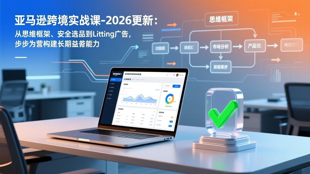 亚马逊跨境实战课-2026更新：从思维框架、安全选品到Listing广告，步步为营构建长期盈利能力-米创网