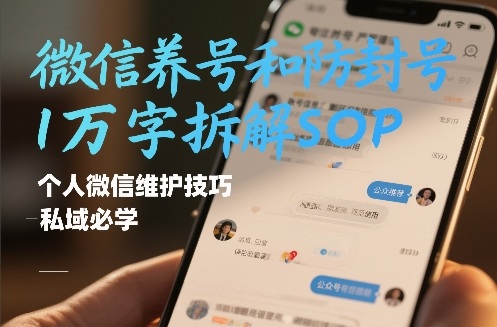 微信养号和防封号1万字拆解SOP，个人微信维护技巧，私域必学【文档】-米创网
