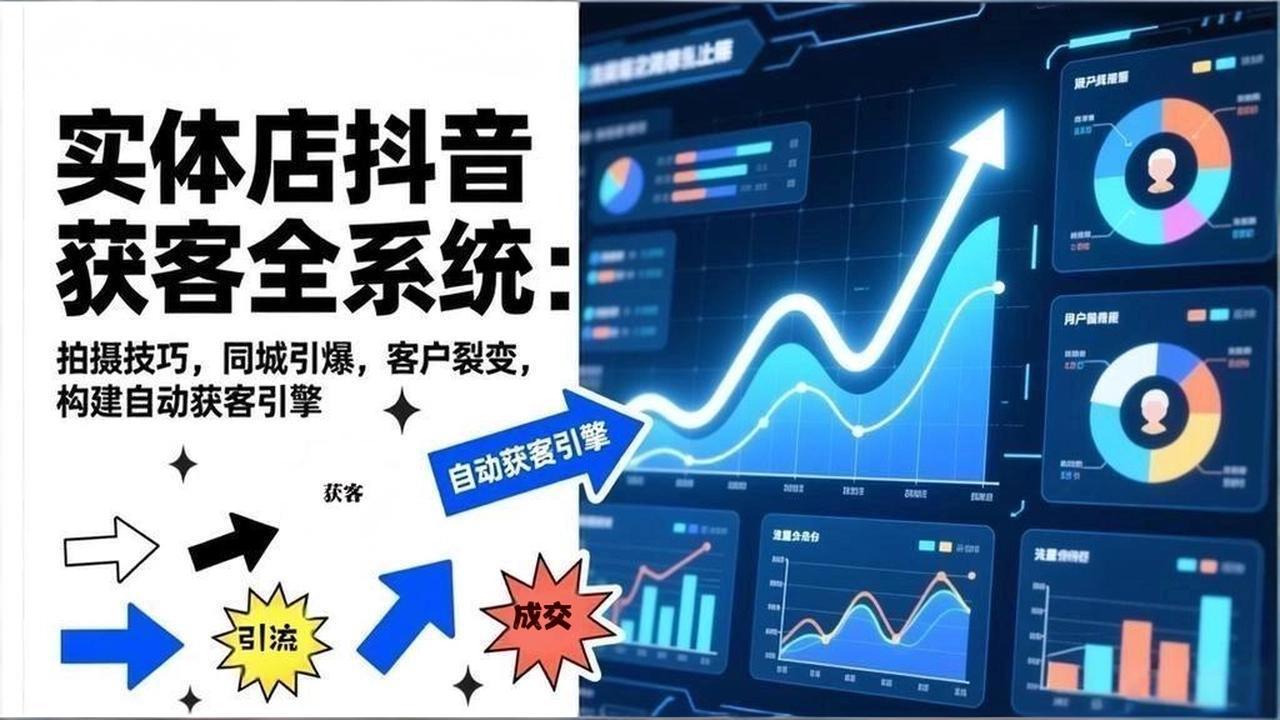 2026实体店抖音获客全系统：拍摄技巧，同城引爆，客户裂变，构建自动获客引擎-米创网
