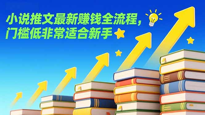 小说推文最新赚钱全流程，门槛低非常适合新手-米创网