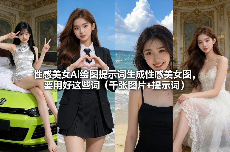 性感美女Ai绘图提示词生成性感美女图，要用好这些词(千张图片+提示词)-米创网
