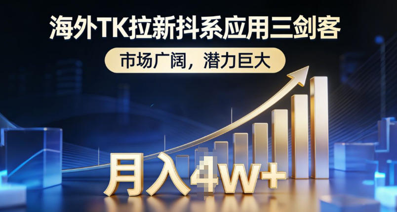 海外TK拉新抖系应用三剑客，市场广阔，潜力巨大，月入1w+-米创网