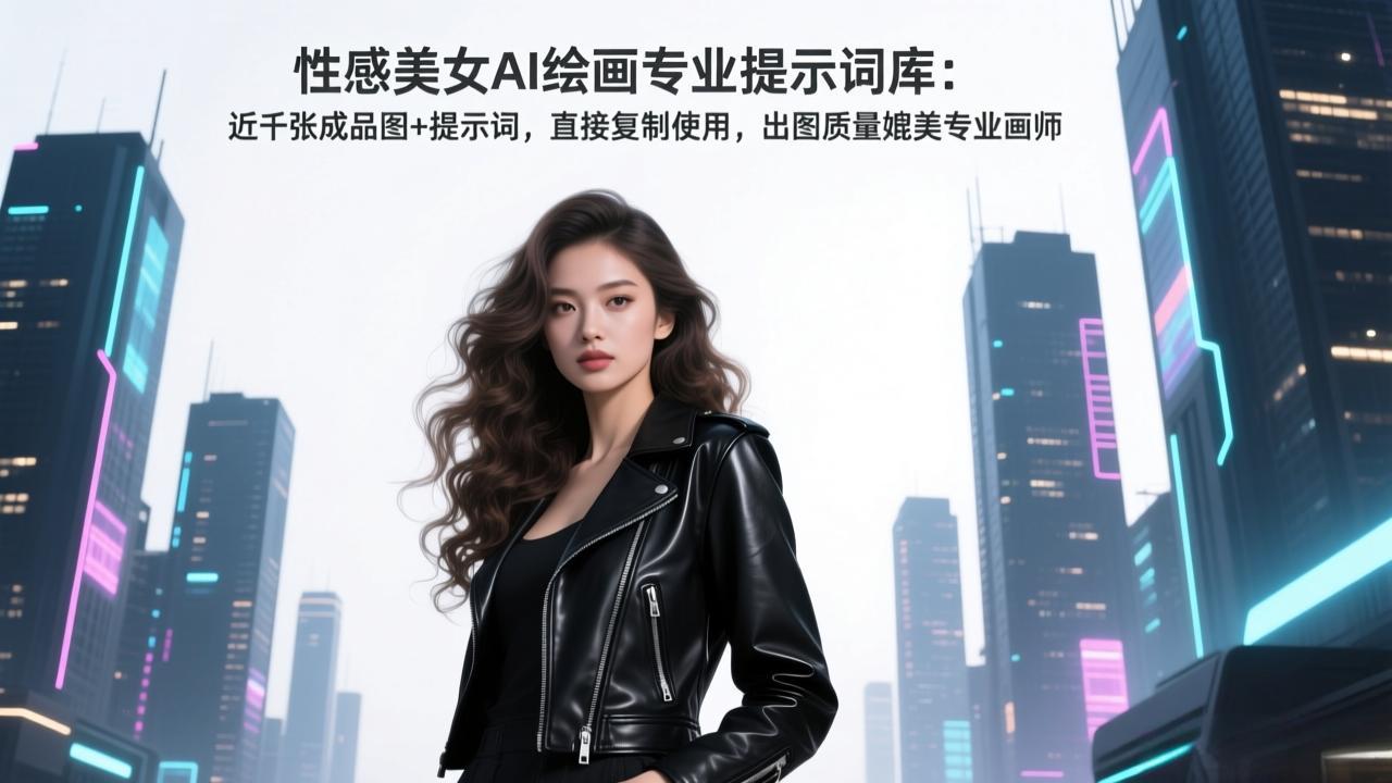 性感美女AI绘画专业提示词库：近千张成品图+提示词，直接复制使用，出图质量媲美专业画师-米创网