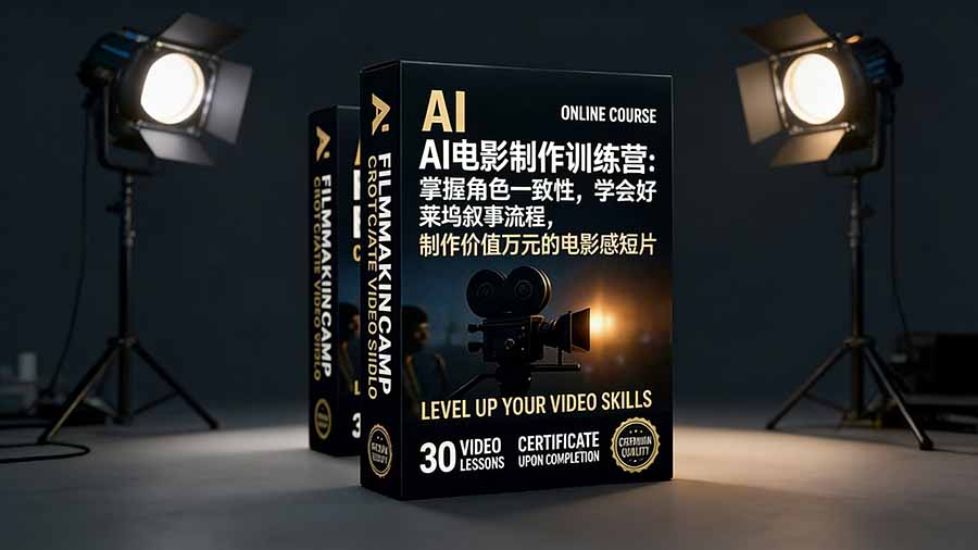 AI电影制作训练营：掌握角色一致性，学会好莱坞叙事流程，制作价值万元的电影感短片-米创网