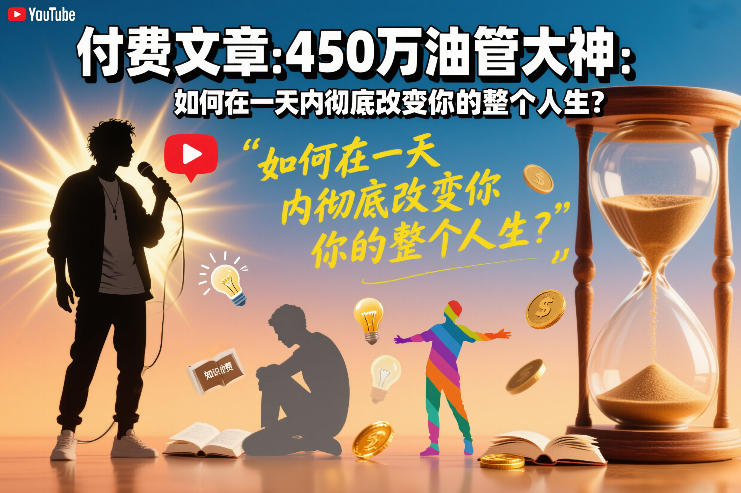 付费文章：450万油管大神：如何在一天内彻底改变你的整个人生？-米创网