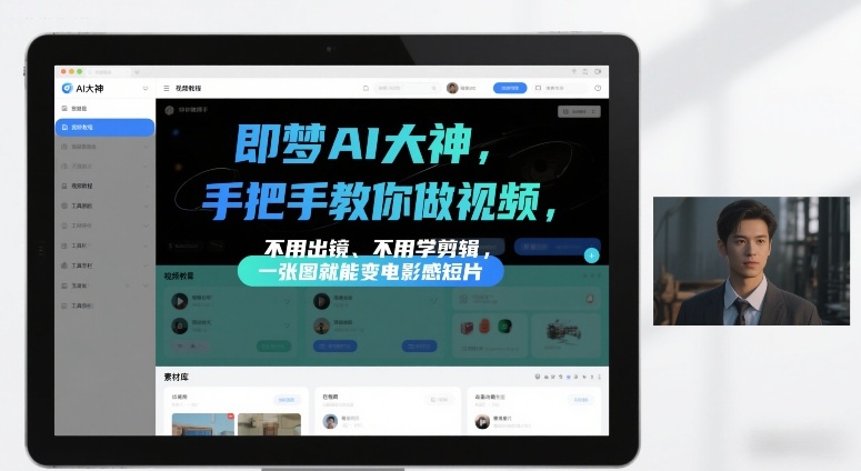 即梦AI大神手把手教你做视频，不用出镜、不用学剪辑，一张图就能变电影感短片-米创网