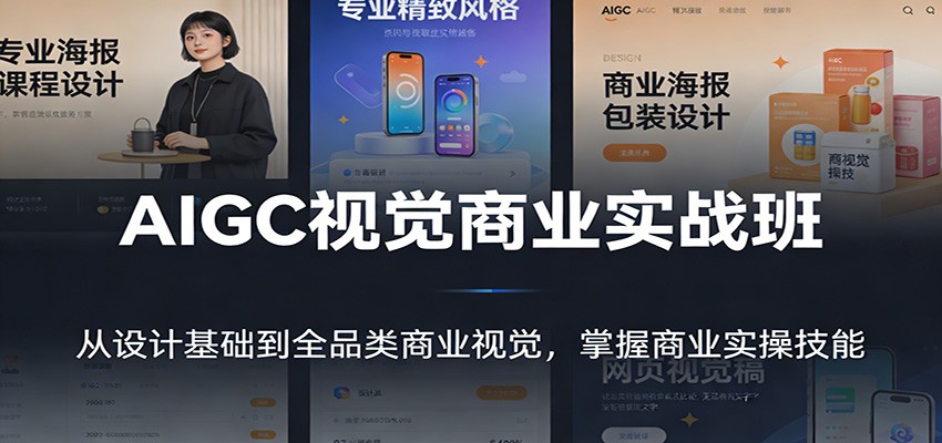 AIGC视觉商业实战班：从设计基础到全品类商业视觉，掌握商业实操技能-米创网