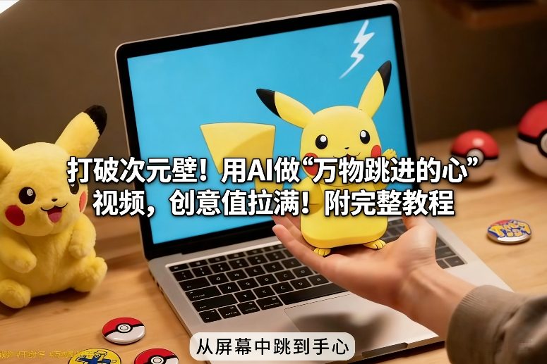 打破次元壁！用AI做【万物跳进手心】视频，创意值拉满！附完整教程-米创网